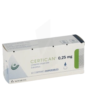 Certican 0,25 Mg, Comprimé Dispersible