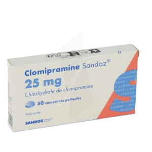 Clomipramine Sandoz 25 Mg, Comprimé Pelliculé