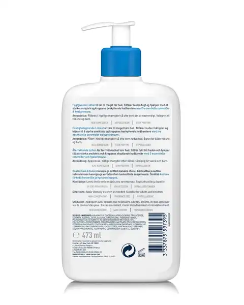 Cerave Lait Hydratant Fl Pompe/236ml + Crème Lavante