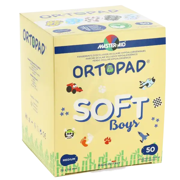 Ortopad Soft Boys Pans Ophtalmique MÉdium 2-5ans B/50