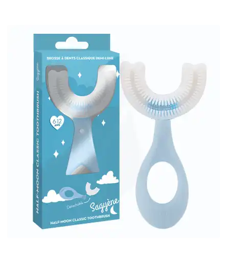 Sagyène Brosse à Dents Demi-lune 6-12 Ans Bleue