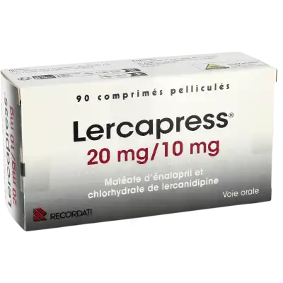 Lercapress 20 Mg/10 Mg, Comprimé Pelliculé à Sèvres