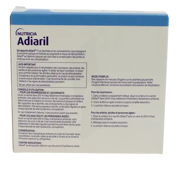 Adiaril Poudre Pour Solution Buvable De Réhydratation 10 Sachets/7g