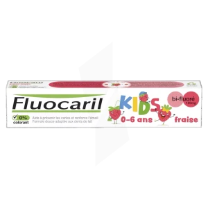 Fluocaril Kids Dentifrice Fraise 3-6ans T/75ml