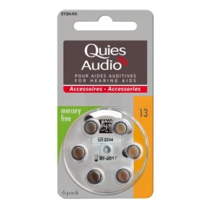 Quies Audio Pile Auditive Modèle 13 Plq/6