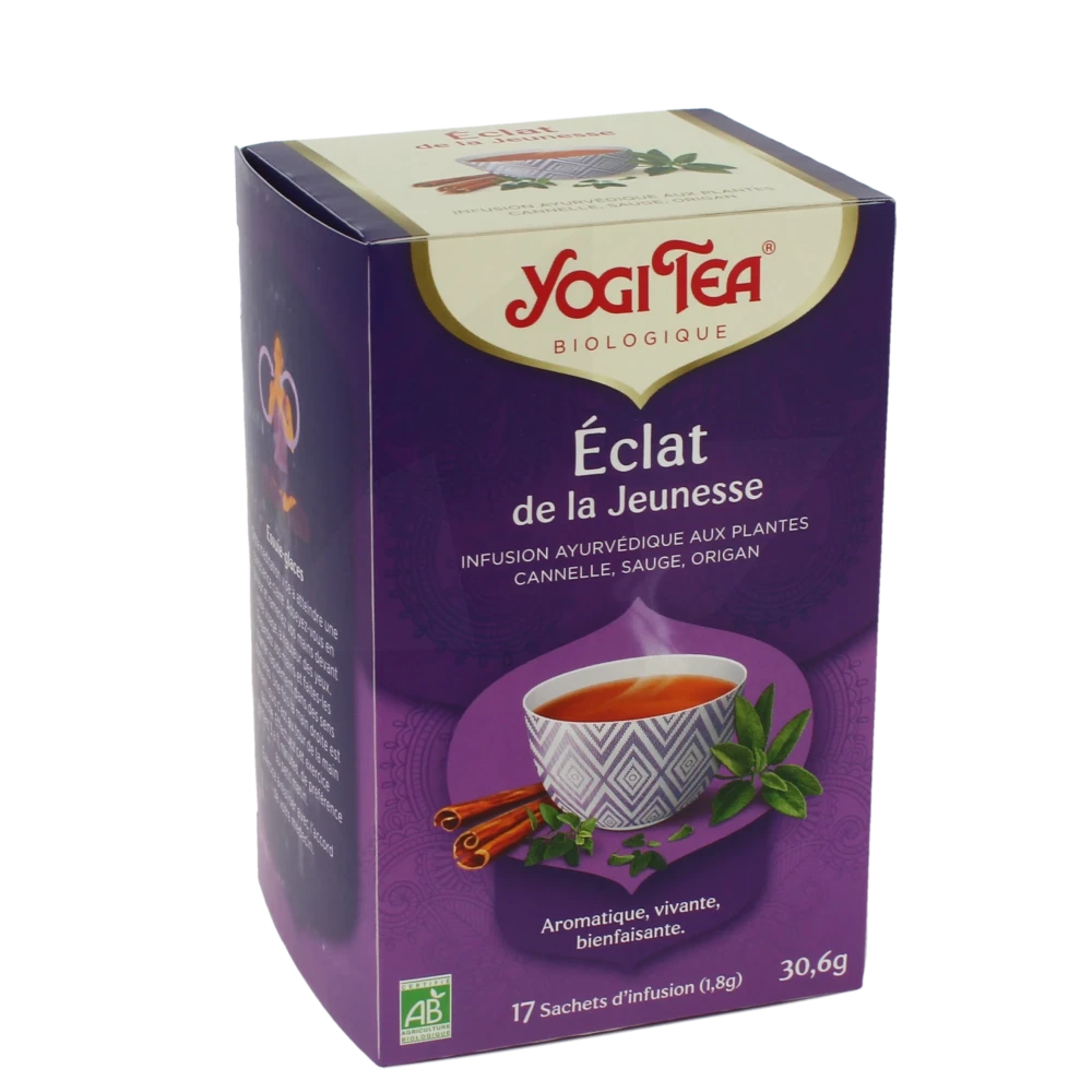 Yogi Tea Tisane Ayurvédique éclat De Jeunesse Bio 17 Sachets/1,8g