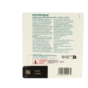 Nicorettespray Fruits Rouges 1 Mg/dose, Solution Pour Pulvérisation Buccale