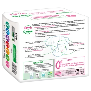Love & Green Couches Hypoallergéniques T1 (2-5kg) Paquet/44