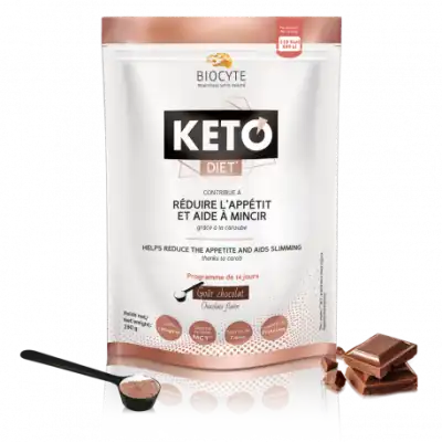 Biocyte Kéto Diet' Préparation Chocolat Noir Sachet/280g à Auterive