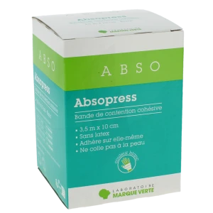 Absopress Bande Contention Cohésive 3,5m X 10cm  Blanc