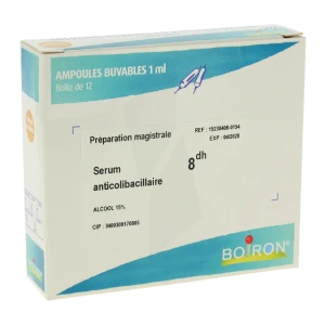Boiron Serum Anticolibacillaire * 8dh Solution Buvable En Ampoules Boîte De 12 Ampoules