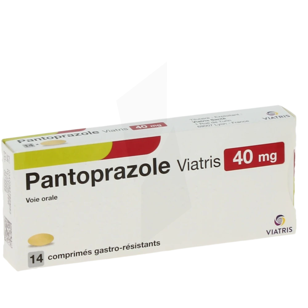 Pantoprazole Viatris 40 Mg, Comprimé Gastro-résistant