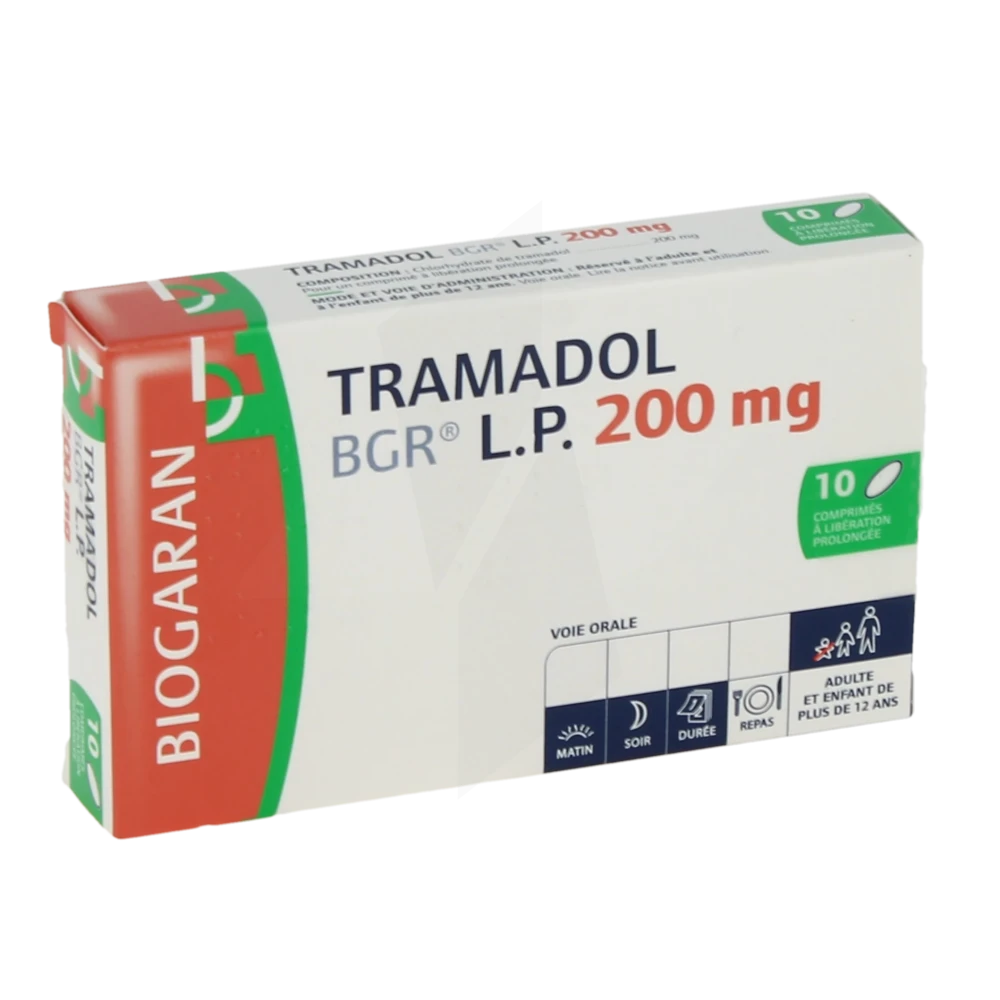 Tramadol Bgr L.p. 200 Mg, Comprimé à Libération Prolongée