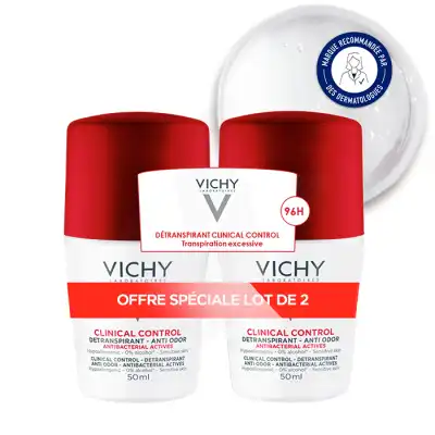 Vichy Deodorant Dermo-tolerance Détranspirant Anti-odeur 96h 2roll-on/50ml à Sartrouville