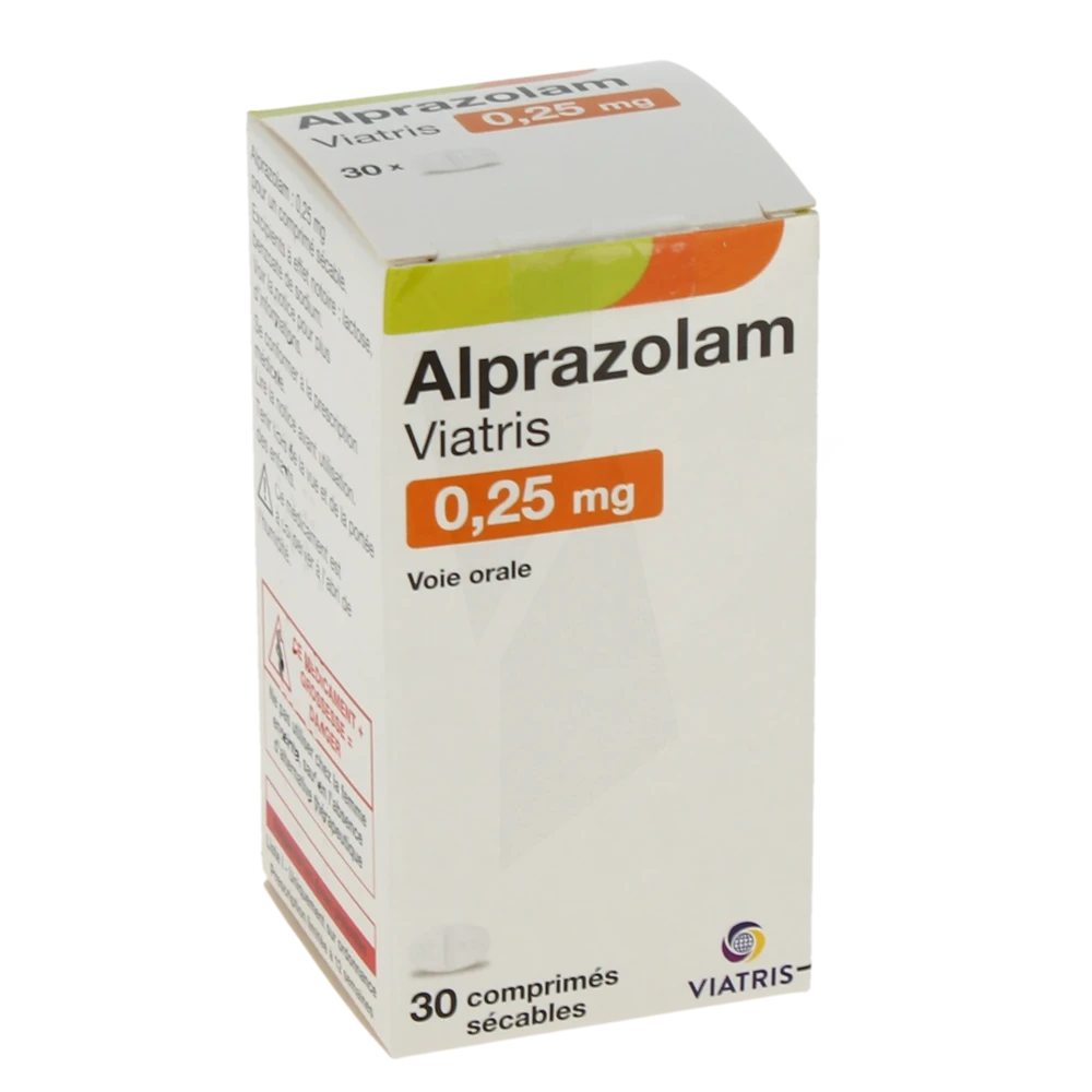 Alprazolam Viatris 0,25 Mg, Comprimé Sécable