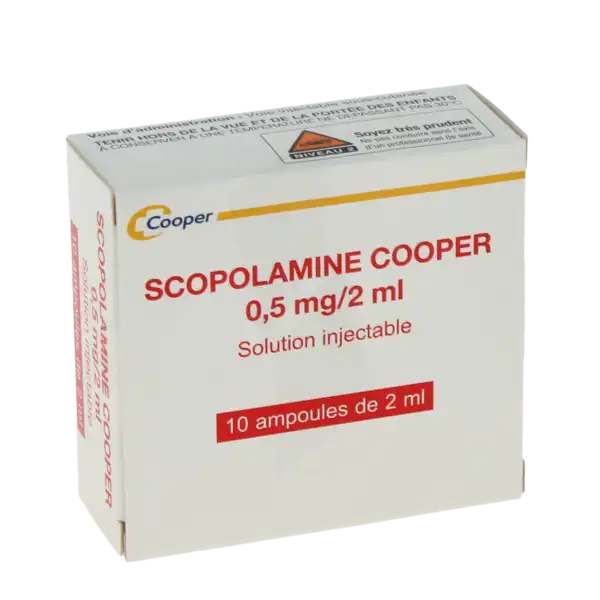 Scopolamine Cooper 0,5 Mg/2 Ml, Solution Injectable