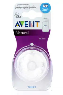 Tetine Avent Natural Debit Moyen X 2 à LIVRON-SUR-DROME