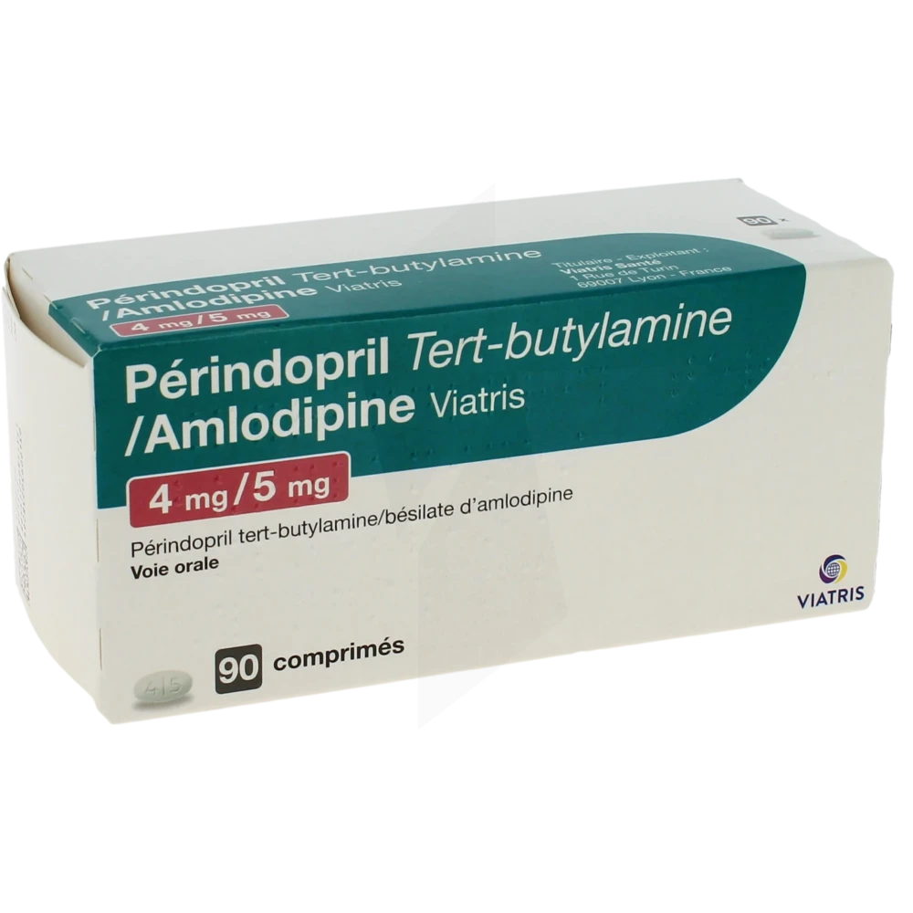 Perindopril Tert-butylamine/amlodipine Viatris 4 Mg/5 Mg, Comprimé