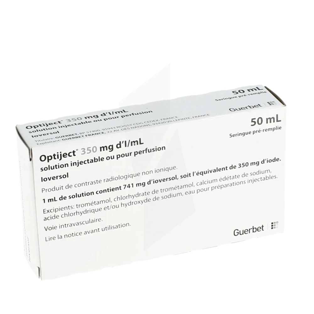 Optiject 350 Mg D'i/ml, Solution Injectable Ou Pour Perfusion