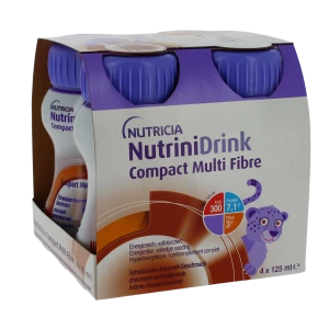 Nutrinidrink Compact Multi Fibre Nutriment Chocolat Caramel 4bouteilles/125ml