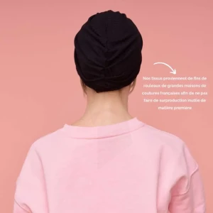Les Franjynes Bonnet Assalit Noir Côtelé