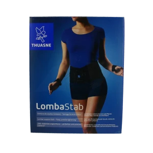 Thuasne Lombastab Ceinture Lombaire Maintien Noir Bleu Hauteur 26cm Taille 1