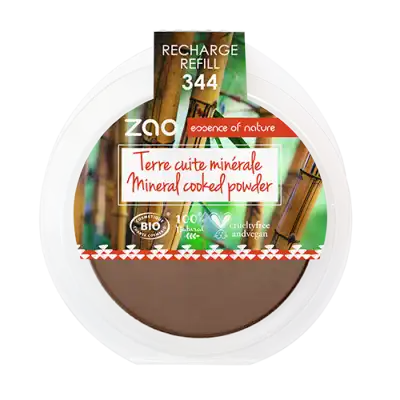 ZAO Recharge Terre cuite minérale 344 Chocolat * 15g
