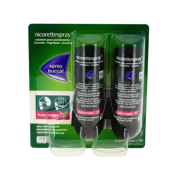 Nicorettespray Fruits Rouges 1 Mg/dose, Solution Pour Pulvérisation Buccale