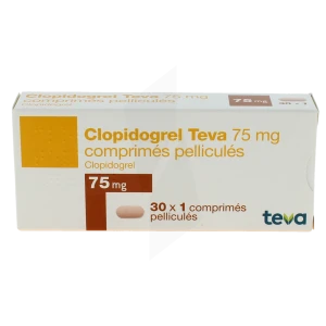 Clopidogrel Teva 75 Mg, Comprimé Pelliculé