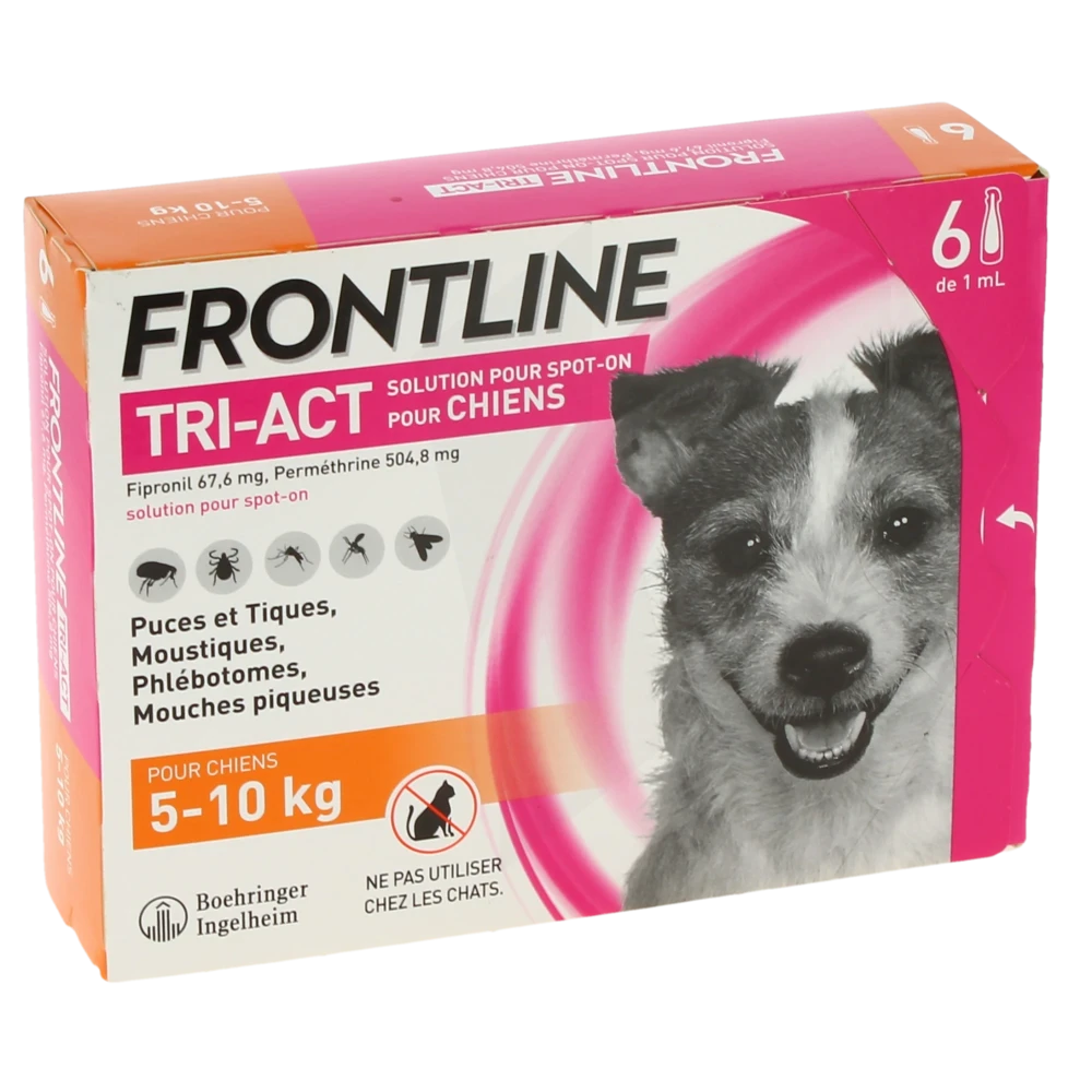 Frontline Tri-act Solution Pour Spot-on Pour Chiens 5 - 10 Kg, Solution Pour Spot-on