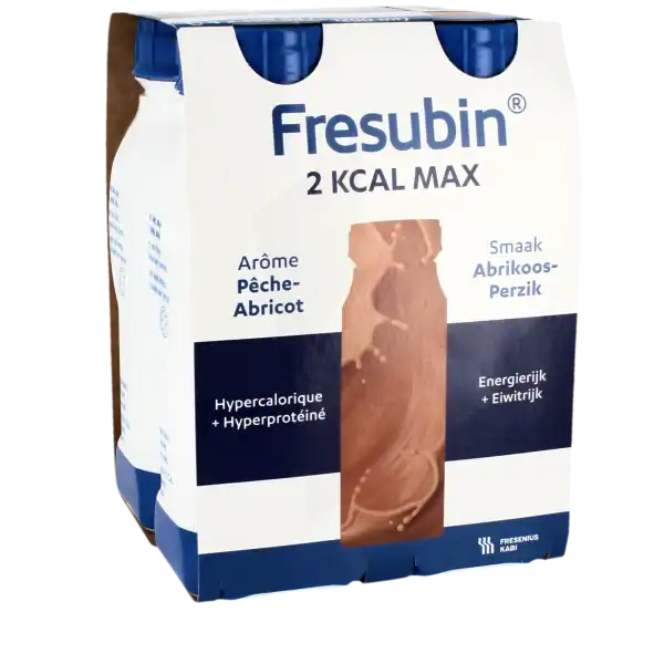 Fresubin 2 Kcal Max Nutriment Pêche Abricot 4bouteilles/300ml