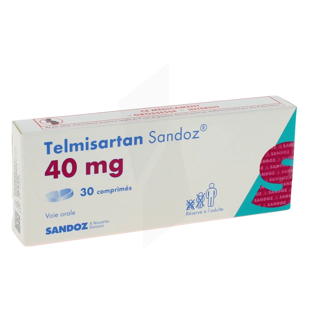 Telmisartan Sandoz 40 Mg, Comprimé