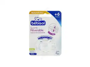 Acheter Bébisol Slim Sucette réversible physiologique silicone jour +6mois transparent T2 à Benquet