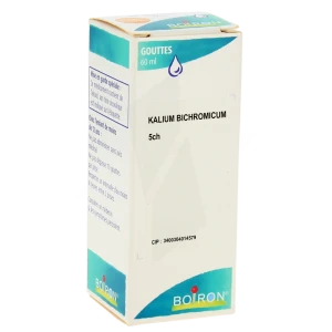 Boiron Kalium Bichromicum 5ch Solution Buvable En Gouttes Flacon De 60 Ml