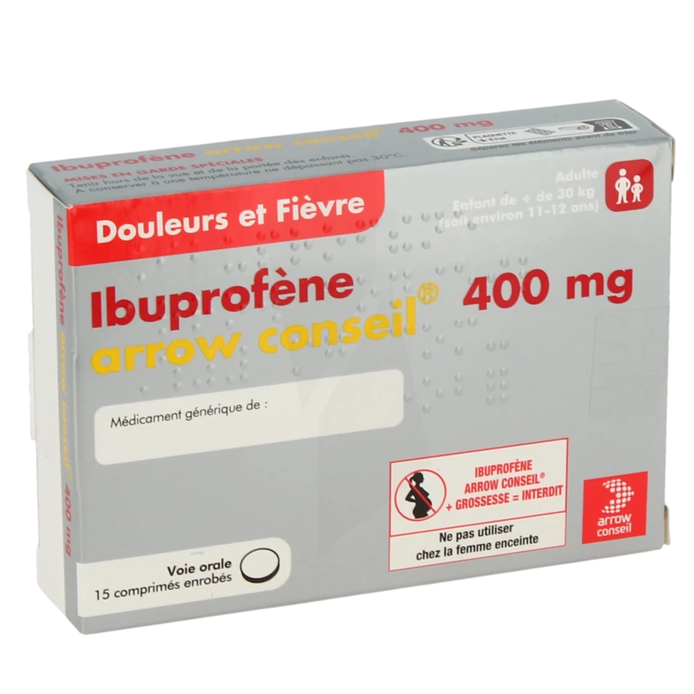 Ibuprofene Arrow Conseil 400 Mg, Comprimé Enrobé