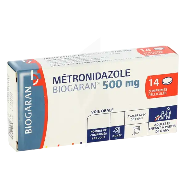 Metronidazole Biogaran 500 Mg, Comprimé Pelliculé