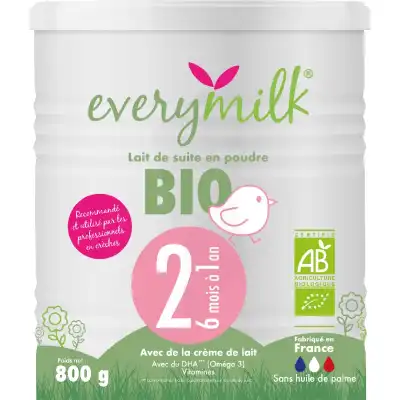 Everymilk Bio 2 Lait en poudre B/800g