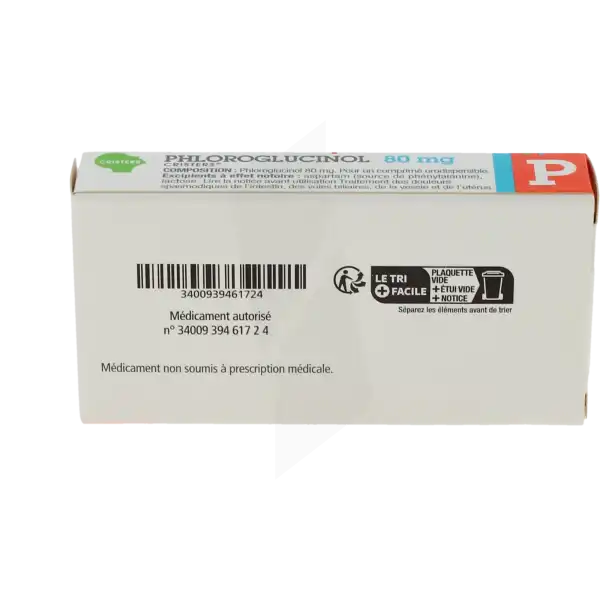 Phloroglucinol Cristers 80 Mg, Comprimé Orodispersible