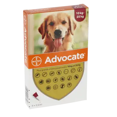 Advocate 250 Mg + 62,5 Mg Solution Pour Spot-on Pour Grands Chiens, Solution Pour Spot-on à Dreux