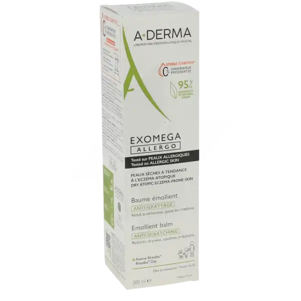 Aderma Exomega Allergo Baume Emollient Anti-grattage T/200ml