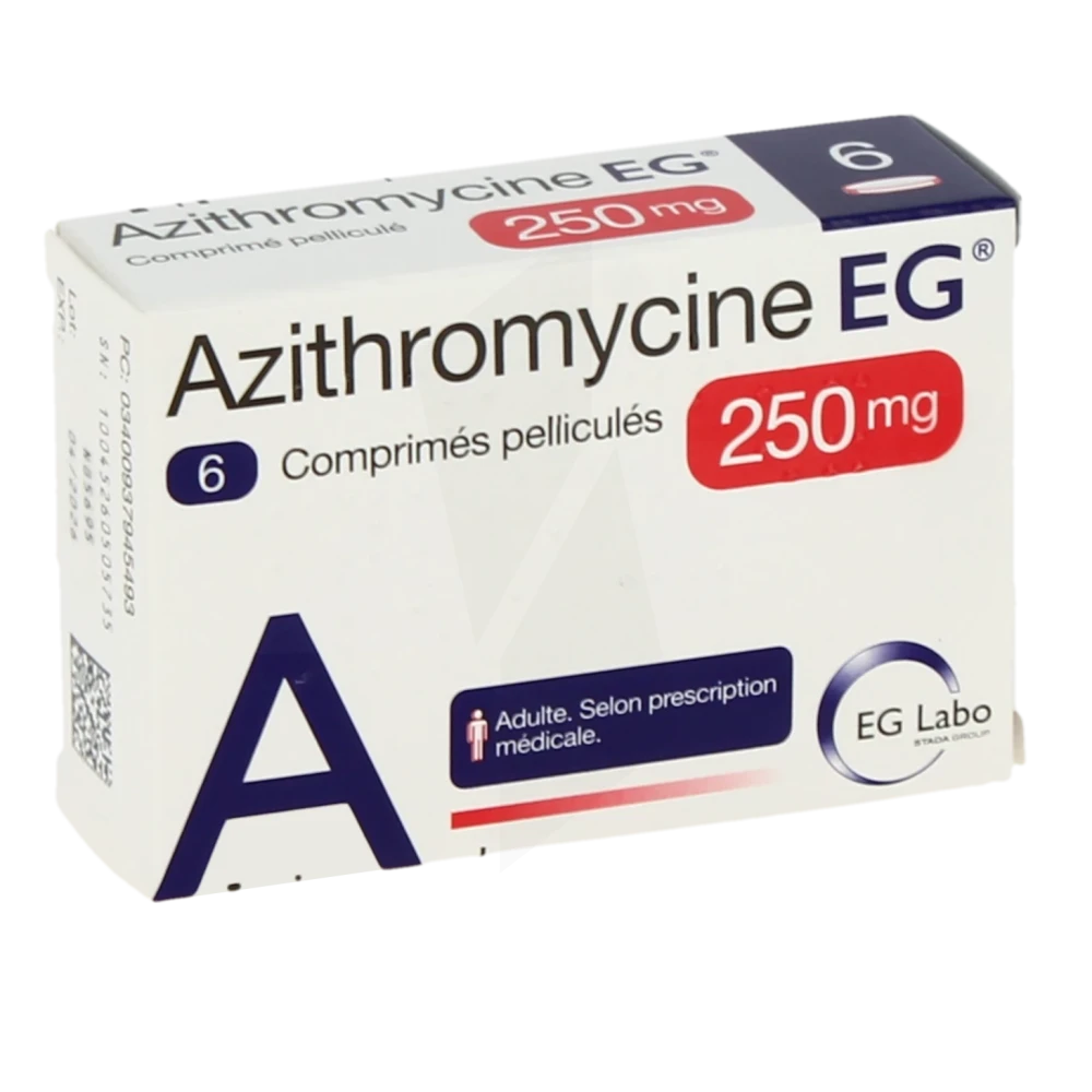Azithromycine Eg 250 Mg, Comprimé Pelliculé