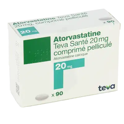 Atorvastatine Teva Sante 20 Mg, Comprimé Pelliculé à Sèvres