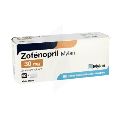 ZOFENOPRIL VIATRIS 30 mg, comprimé pelliculé sécable