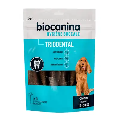 Biocanina Triodental Lamelle à Mâcher Chien Moyen 10-30kg Sachet/15 à Le Plessis-Robinson