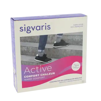 Sigvaris Active Confort Chaleur Chaussettes  Femme Classe 2 Noir Small Long à ANGLET