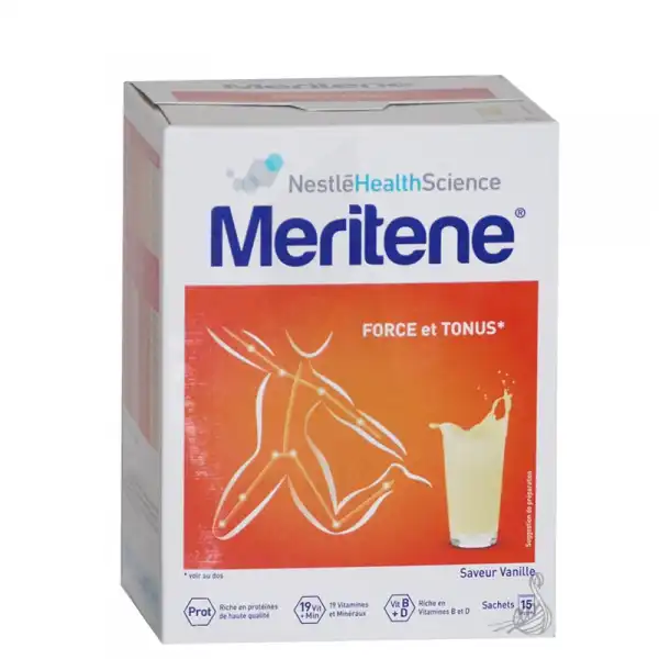 Meritene Force Et Tonus Pdr à Diluer Vanille 15sach/30g