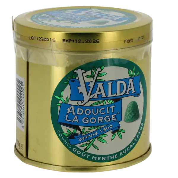 Valda Gommes à Mâcher Menthe Eucalyptus B/140g