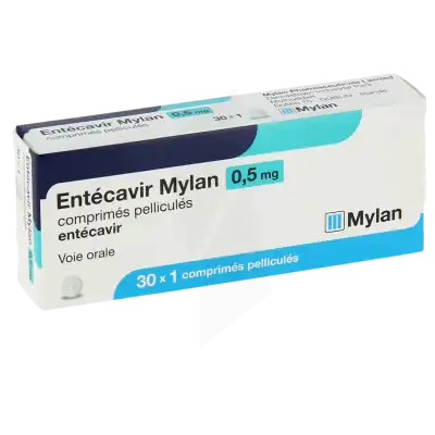 Entecavir Mylan 0,5 Mg, Comprimé Pelliculé à Courbevoie