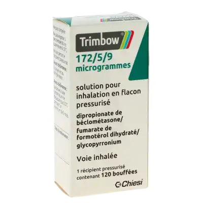 Trimbow 172 Microgrammes/ 5 Microgrammes/ 9 Microgrammes, Solution Pour Inhalation En Flacon Pressurisé à CHAMPAGNOLE
