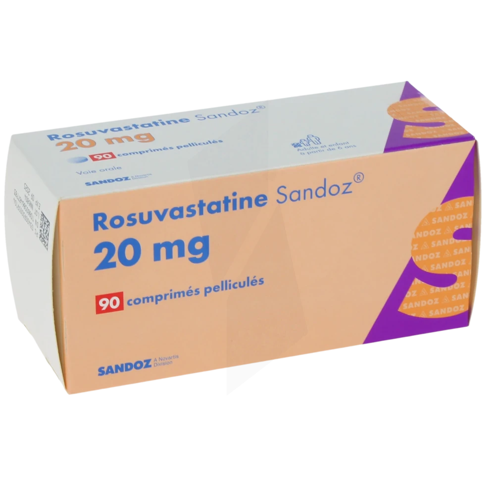 Rosuvastatine Sandoz 20 Mg, Comprimé Pelliculé